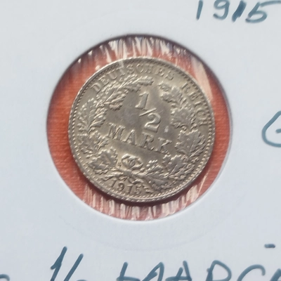 1/2 Mărci 1915 G Germania 