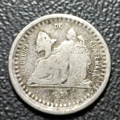 1/2 REAL 1879 GUATEMALA