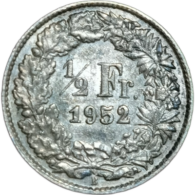 moneda 1/2 francs 1952