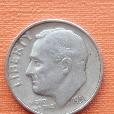 1 Dime 1951 S America 