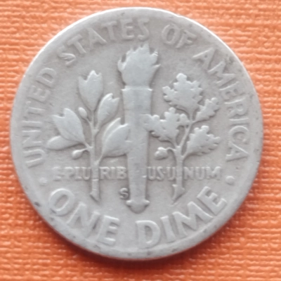 1 Dime 1952 S America  pret