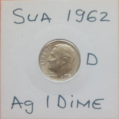 1 Dime 1962 D America 