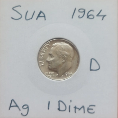 1 Dime 1964 D America 