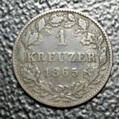 1 KREUZER 1865 WURTTENBERG