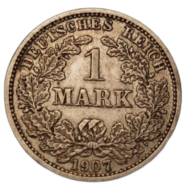 moneda 1 Mark 1907 J Germania