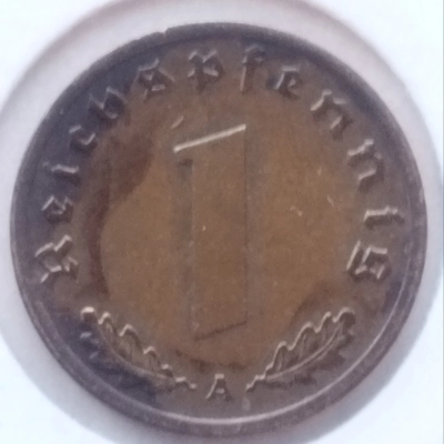 1 Pfennig 1939 A Germania Nazistă 
