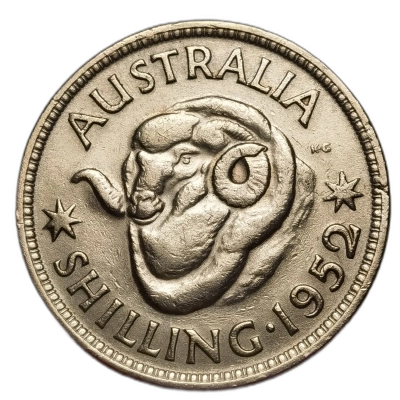 1 Shilling 1952 Argint Australia pret