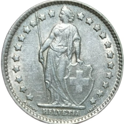 moneda 1 franc 1963 elvetia