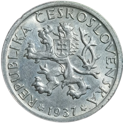 1 koruna 1937 pret
