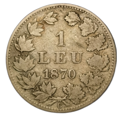 moneda 1 leu 1870