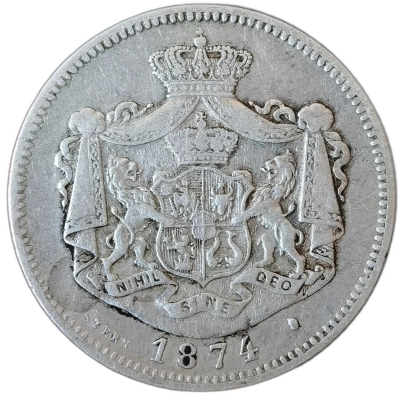 moneda 1 leu 1874