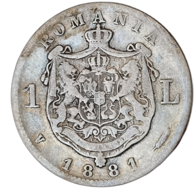 moneda 1 leu 1881