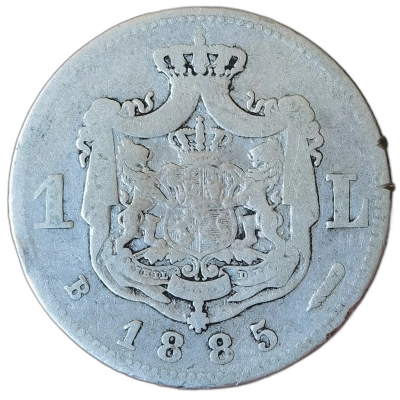 moneda 1 leu 1885