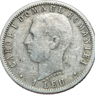 moneda 1 leu 1906 punct rar