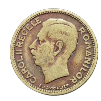 moneda 10 Lei 1930 Carol II lea