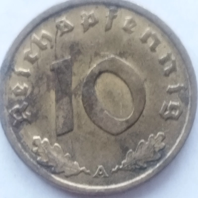 10 Pfennig 1937 A Germania Nazistă 