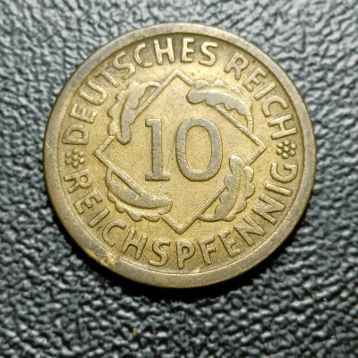 10 REICHSPFENNIG 1925 GERMANIA