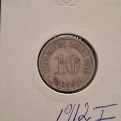 10 pfenning 1912 F