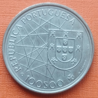 100 Escudo 1989 UNC Portugalia 