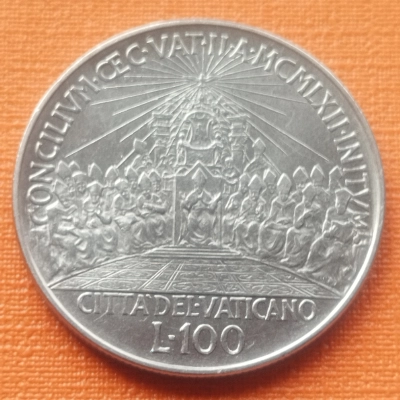 100 Lire UNC 1962 Vatican 