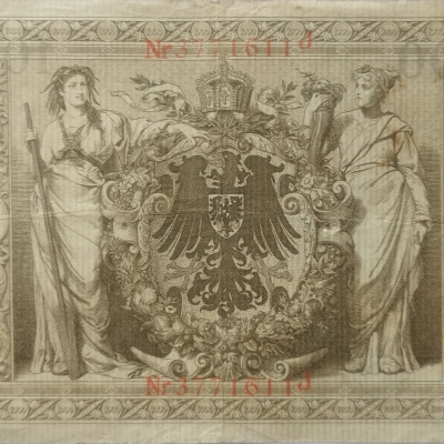 1000 Reichsbacnote Germania 1910 pret