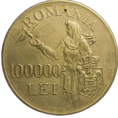 100000 Lei 1946 Mihai I pret