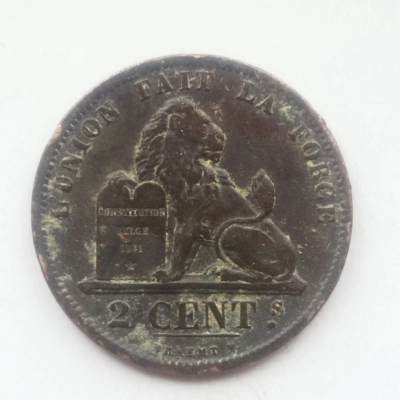 2 Centimes 1873 Belgia 