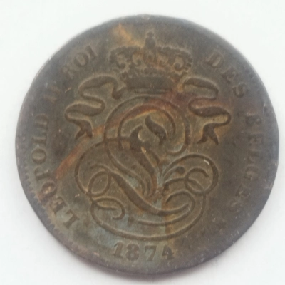 2 Centimes 1874 Belgia  pret