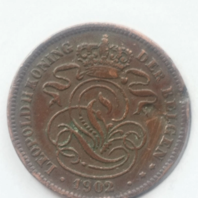 2 Centimes 1902 Belgia Revers scris in Olandeză  pret