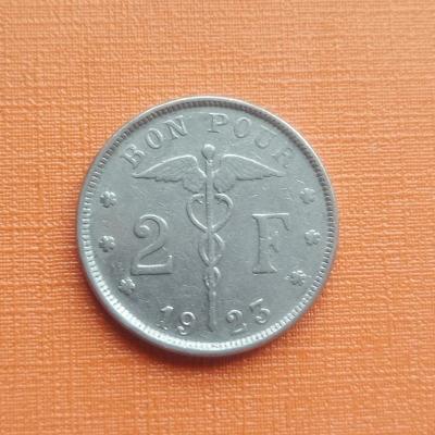 2 Franci 1923 Belgia 