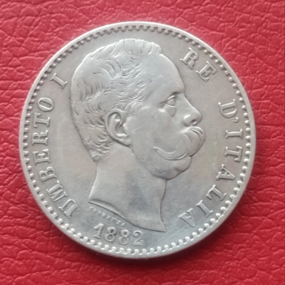 2 Lire 1882 XF  Italia  pret