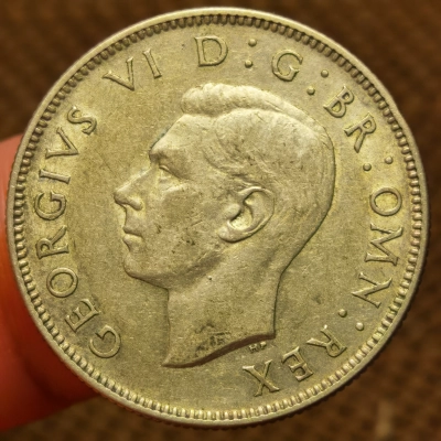 2 Shillings 1945 Argint Anglia