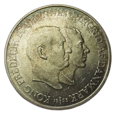 2 kroner 1953 UNC