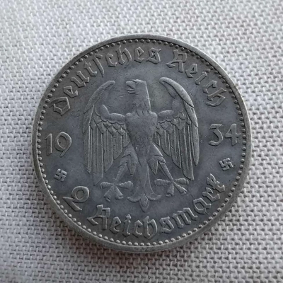 2 reichsmark 1934 D