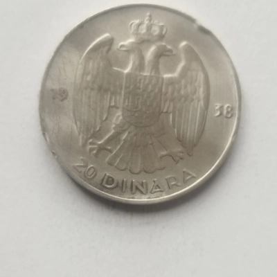 20 Dinari Iugoslavia  1938