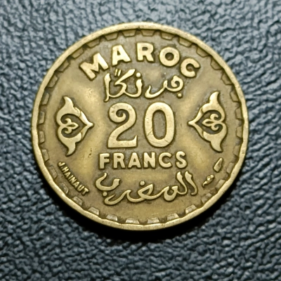 20 FRANCI 1962 MAROC RARA 1952