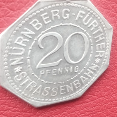 20 Pfenigi 1919 UNC Nurnberg Germania 