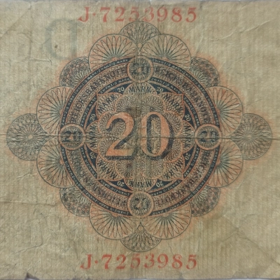 20 Reichsbacnote Germania 1914 pret