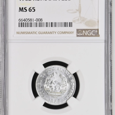 25 Bani 1982 NGC MS65