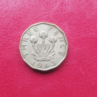 3 Pence 1943 Anglia 
