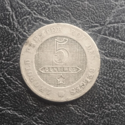 5 Centime 1861 Belgia conform foto