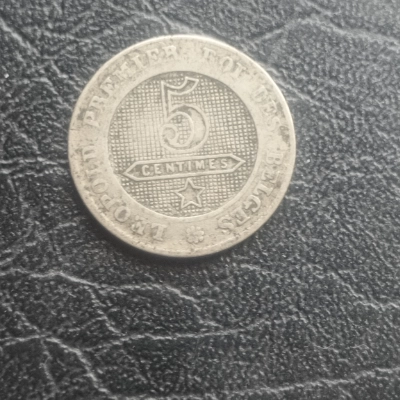 5 Centime 1862 Belgia conform foto 