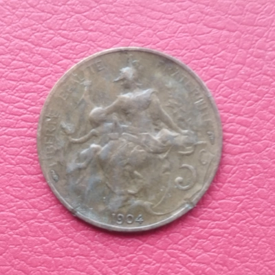 5 Centime 1904 France conform pozelor 