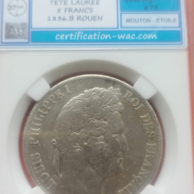 5 Franci 1836 France pret