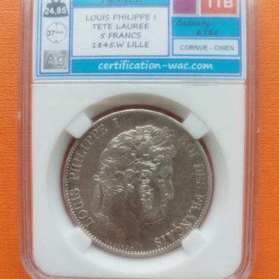 5 Franci 1845 W France  pret