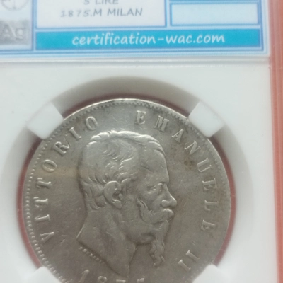 5 Lire 1875  M Italia  pret