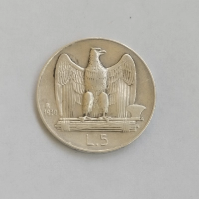 5 Lire Italia 1930 argint 