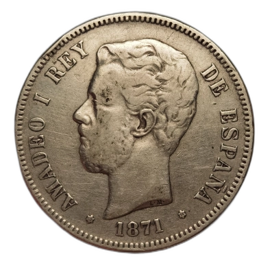 5 Pesetas 1871 Spania