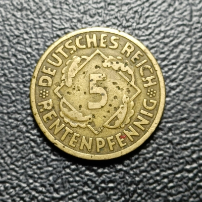 5 REICHSPFENNIG 1924 GERMANIA