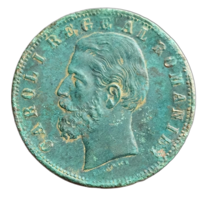 moneda 5 bani 1883